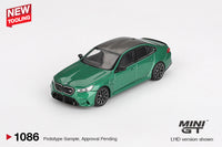 Thumbnail for Mini GT 1:64 BMW M5 G90 Isle of Man Green Metallic MGT01086-R
