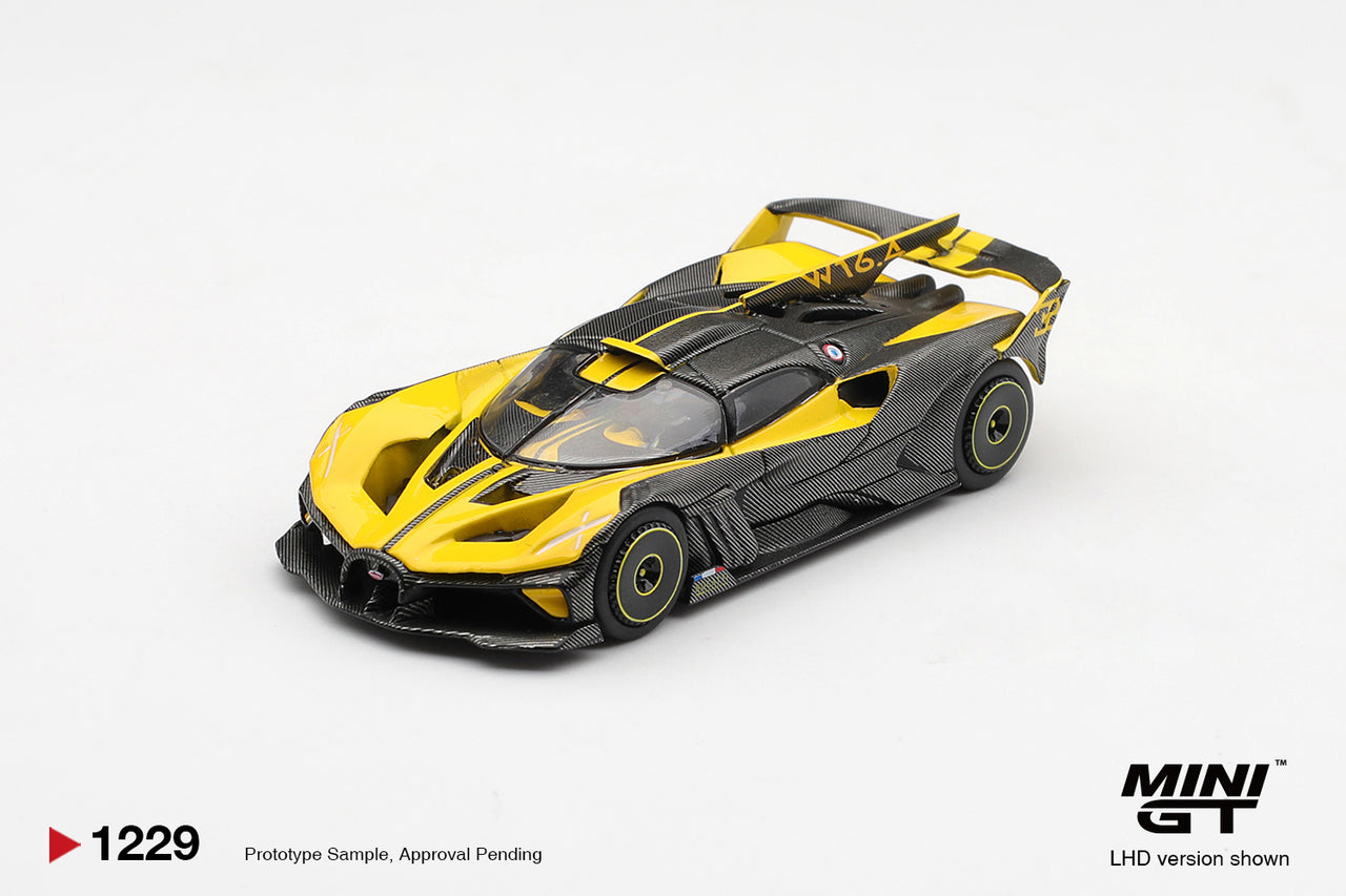 Mini GT 1:64 Bugatti Bolide Yellow Die-Cast Model Car Pre-Order MGT01229-L