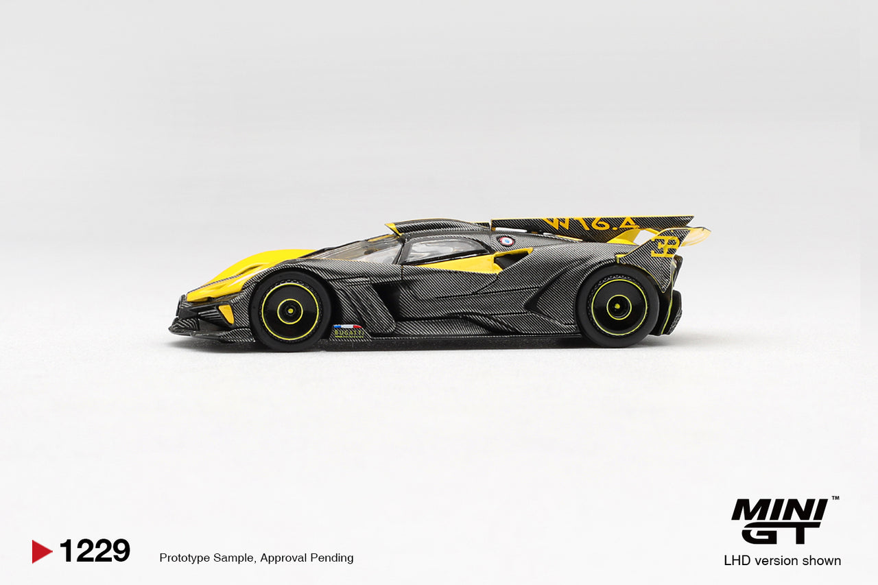 Mini GT 1:64 Bugatti Bolide Yellow Die-Cast Model Car Pre-Order MGT01229-L
