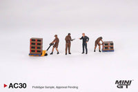 Thumbnail for (PRE-ORDER) Mini GT 1:64 Figurine UPS Driver & Workers