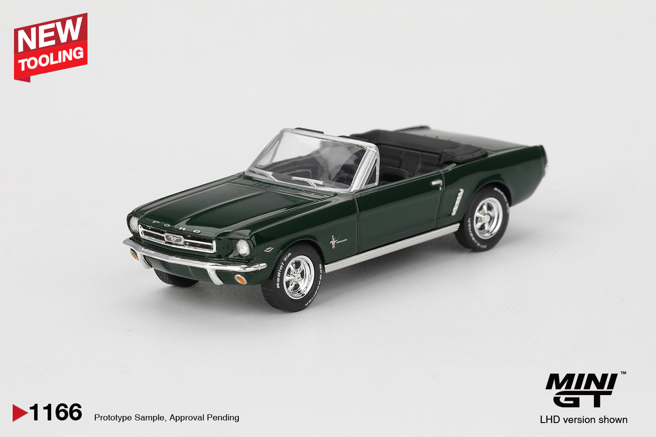 Mini GT 1:64 Ford Mustang Convertible 1964 Highland Green MGT01166-L
