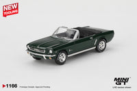 Thumbnail for Mini GT 1:64 Ford Mustang Convertible 1964 Highland Green MGT01166-L