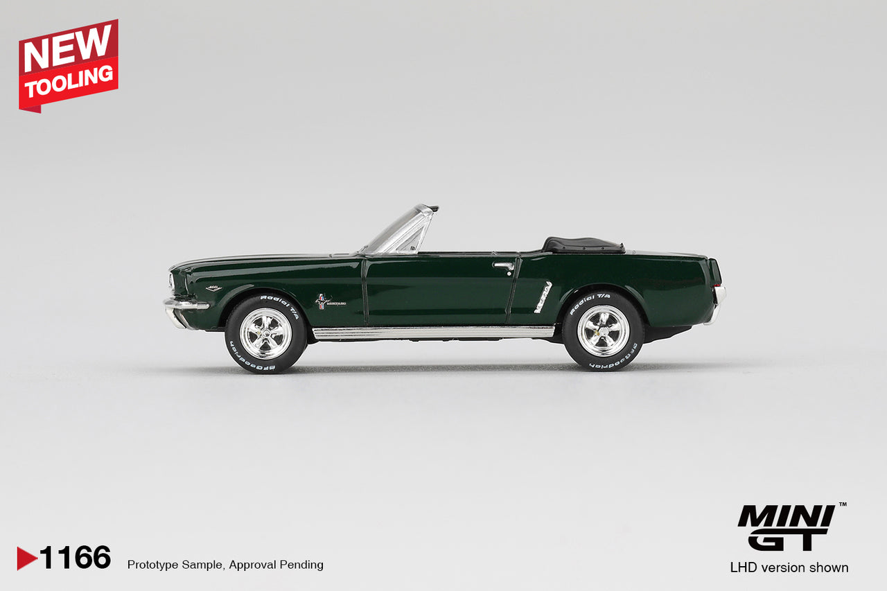 Mini GT 1:64 Ford Mustang Convertible 1964 Highland Green MGT01166-L