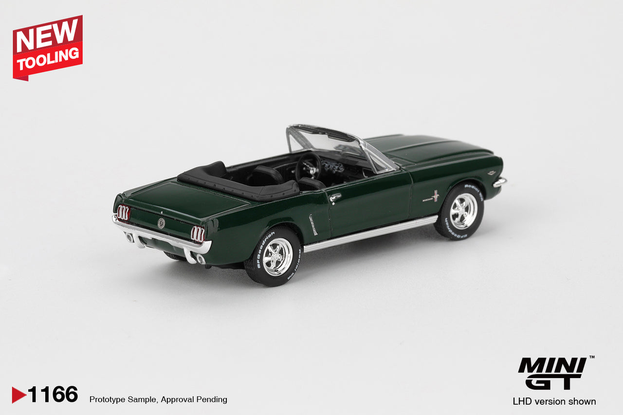 Mini GT 1:64 Ford Mustang Convertible 1964 Highland Green MGT01166-L