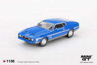 Thumbnail for Mini GT 1:64 Ford Mustang Mach 1 Grabber Blue MGT01138-L