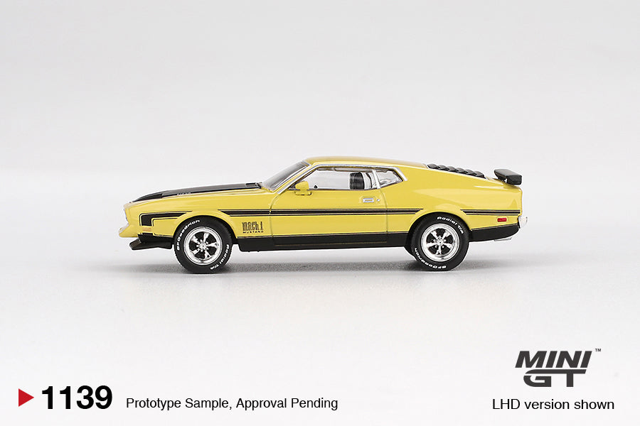 Mini GT 1:64 Ford Mustang Mach1 Grabber Yellow MGT01139-L