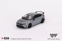 Thumbnail for Mini GT 1:64 Honda Civic Type R 2023 Sonic Gray Pearl MGT00659