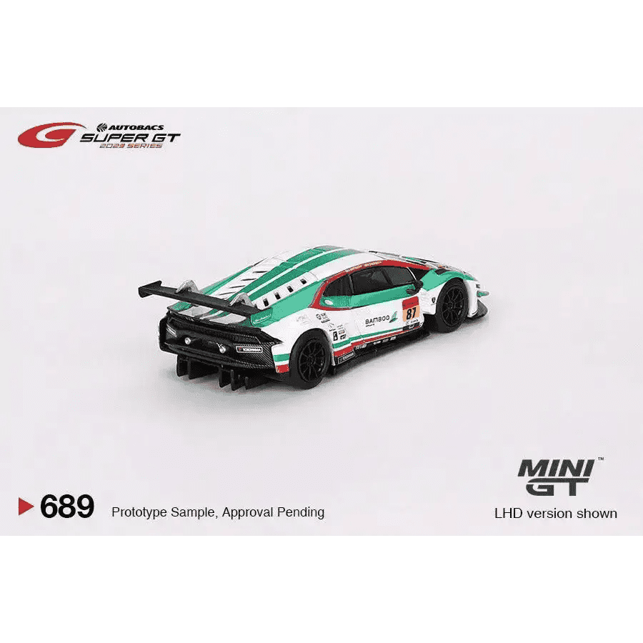 PRE-ORDER Mini GT 1:64 Japan Exclusive Lamborghini Huracán GT3 EVO2 #87 “Bamboo Airways Lamborghini GT3” JLOC 2023 SUPER GT SERIES