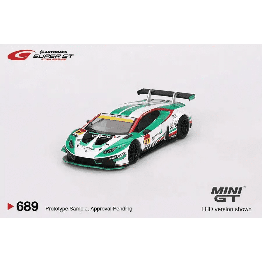 PRE-ORDER Mini GT 1:64 Japan Exclusive Lamborghini Huracán GT3 EVO2 #87 “Bamboo Airways Lamborghini GT3” JLOC 2023 SUPER GT SERIES