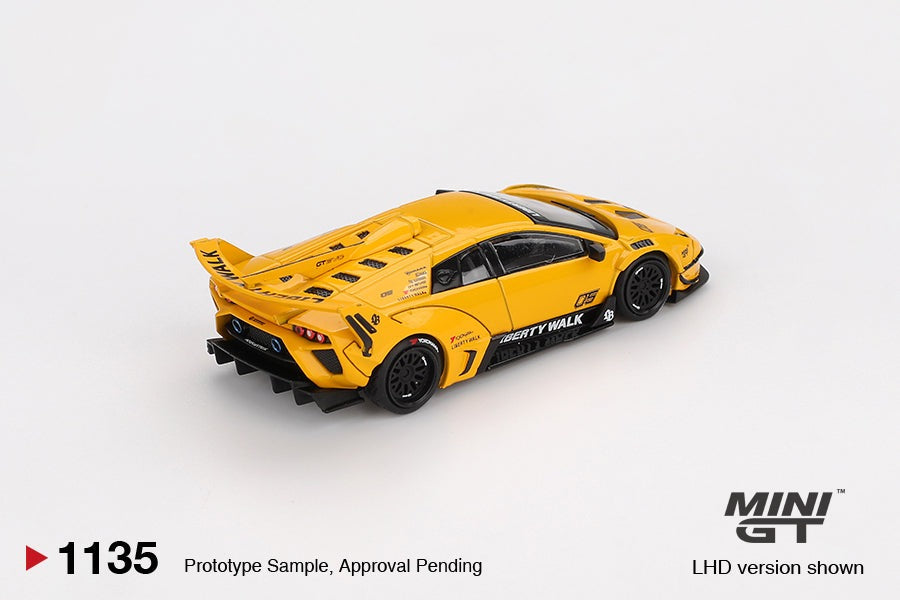 Mini GT 1:64 LB-Silhouette WORKS MURCIELAGO GT Evo Yellow MGT01135-R