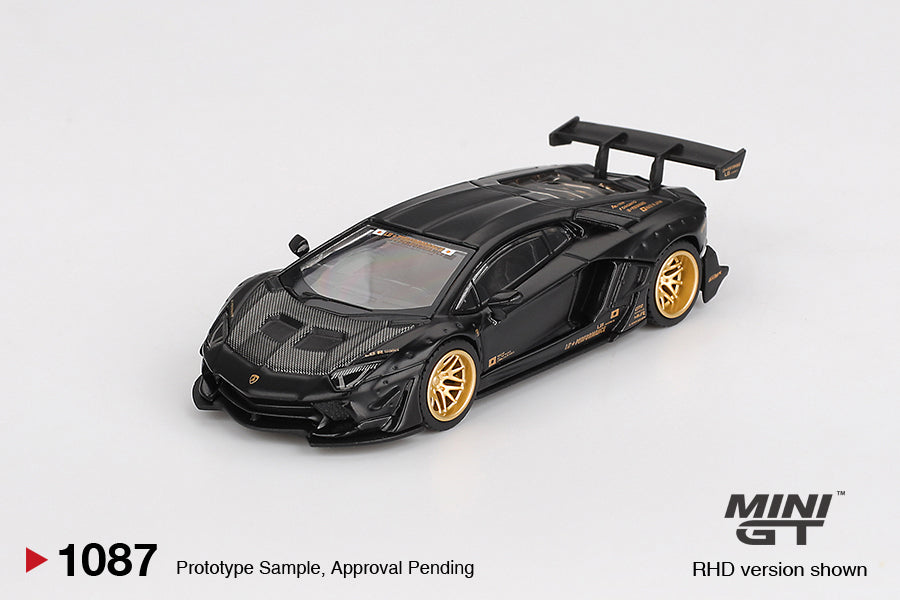 Mini GT 1:64 LB★WORKS Lamborghini Aventador Limited Edition Matte Black MGT01087-R