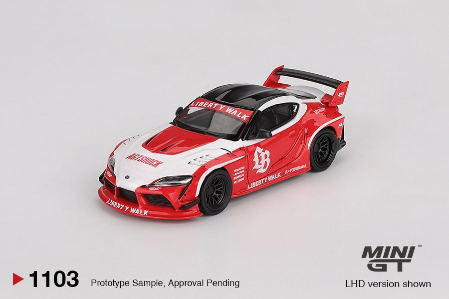 Mini GT 1:64 LB★WORKS Toyota GR Supra Red/White MGT01103-L