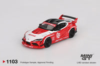 Thumbnail for Mini GT 1:64 LB★WORKS Toyota GR Supra Red/White MGT01103-L
