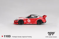 Thumbnail for Mini GT 1:64 LB★WORKS Toyota GR Supra Red/White MGT01103-L