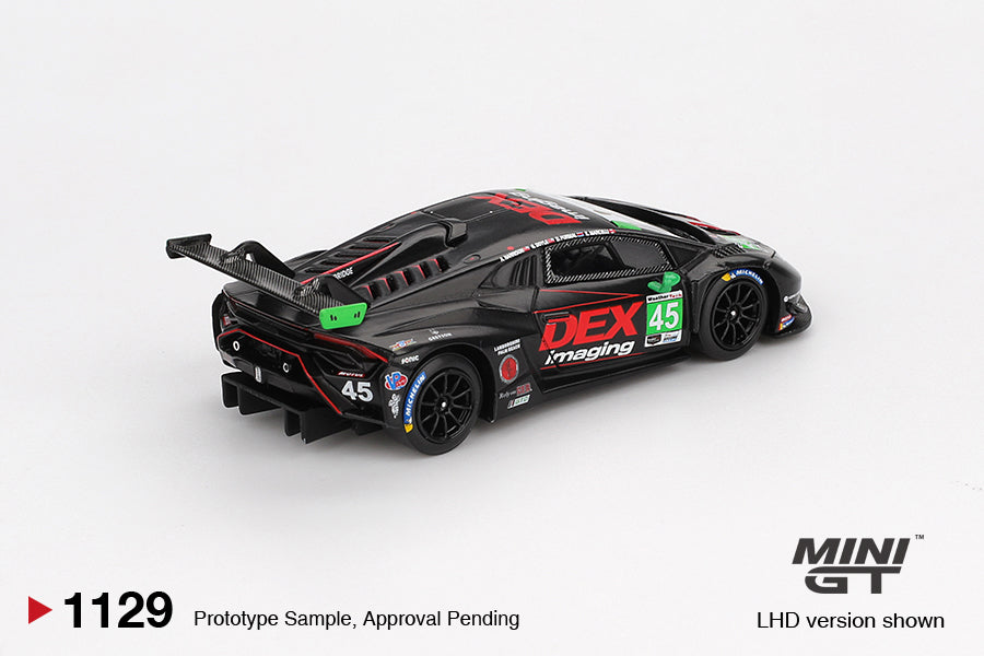 Mini GT 1:64 Lamborghini Huracán GT3 EVO2 #45 No.45 DEX Imaging 2024 IMSA Daytona 24 Hrs MGT01129-L