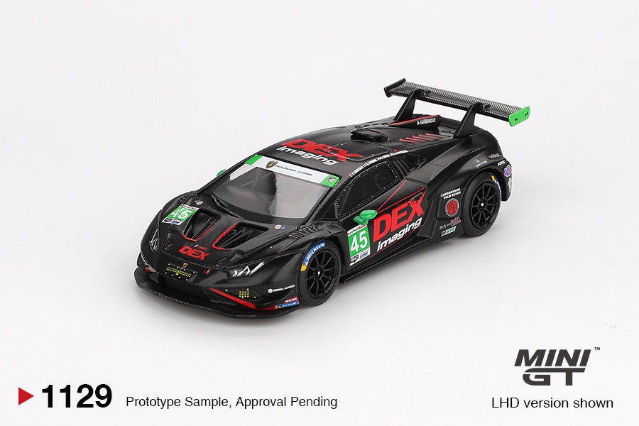 Mini GT 1:64 Lamborghini Huracán GT3 EVO2 #45 No.45 DEX Imaging 2024 IMSA Daytona 24 Hrs MGT01129-L