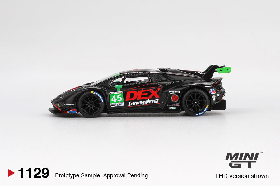 Mini GT 1:64 Lamborghini Huracán GT3 EVO2 #45 No.45 DEX Imaging 2024 IMSA Daytona 24 Hrs MGT01129-L