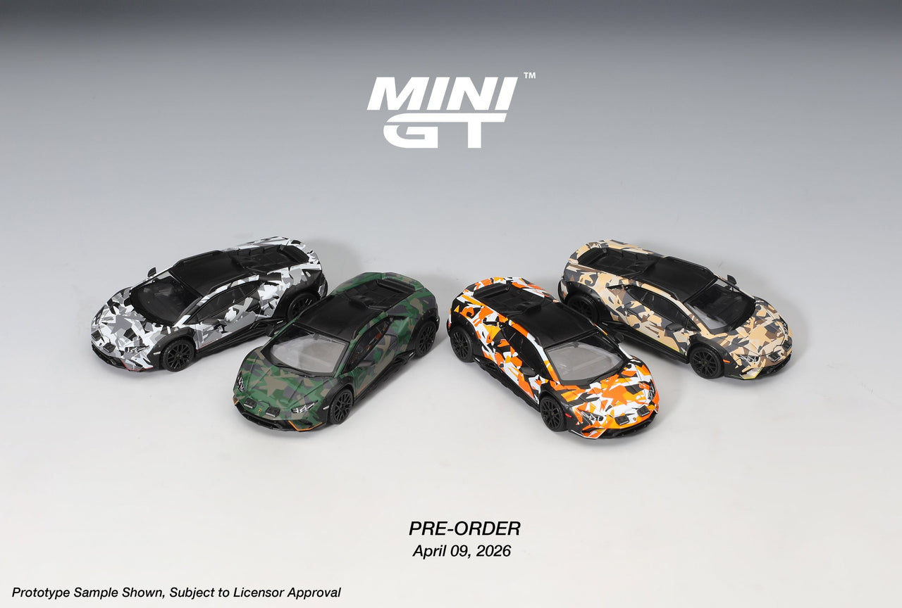 Mini GT 1:64 Lamborghini Huracán Sterrato All Terrain 4-Car Set MGTS0026 Pre-Order