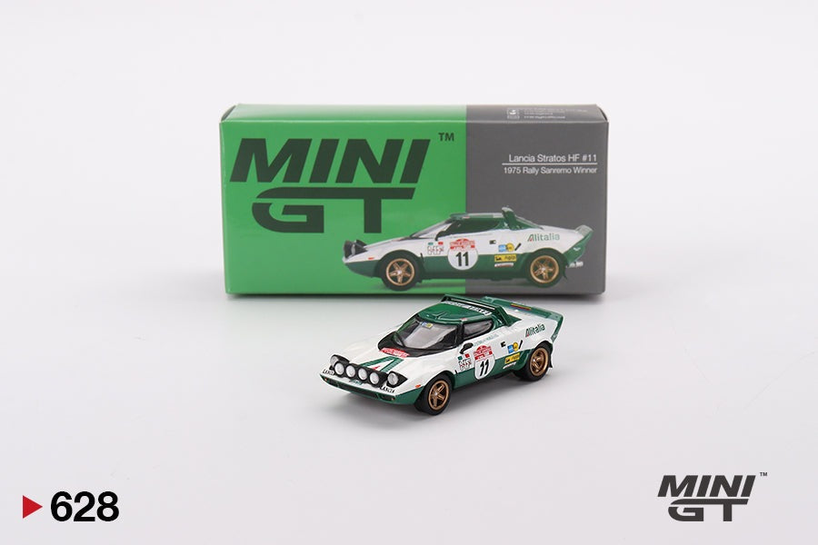 Mini GT 1:64 Lancia Stratos HF 1975 Rally Sanremo Winner #11 MGT00628-L