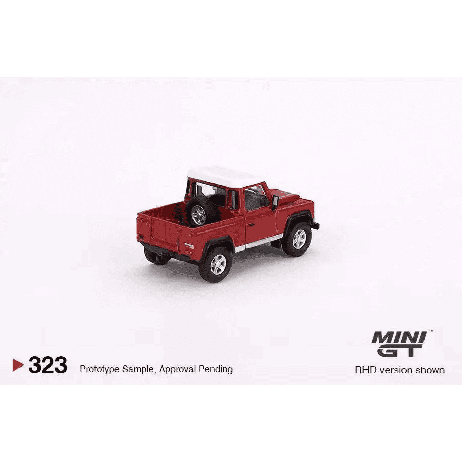 Mini GT 1:64 Land Rover Defender 90 Pickup Masai Red MGT00323-R