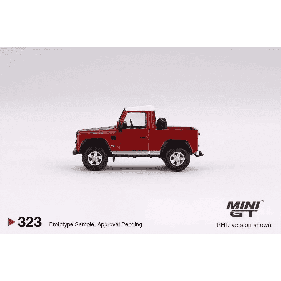 Mini GT 1:64 Land Rover Defender 90 Pickup Masai Red