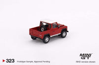 Thumbnail for Mini GT 1:64 Land Rover Defender 90 Pickup Masai Red