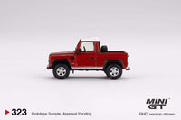 Thumbnail for Mini GT 1:64 Land Rover Defender 90 Pickup Masai Red