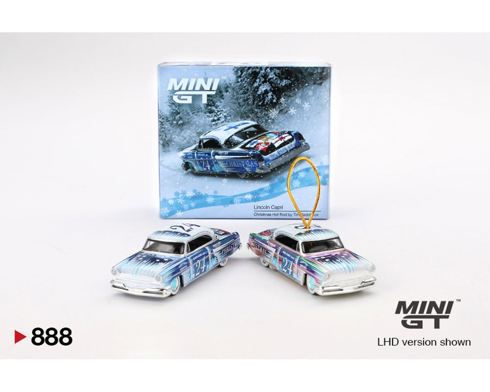 Mini GT 1:64 Lincoln Capri Christmas Hot Rod Set by Tim Sadchikov 2024 Christmas Edition LTD 9,999 MGT00888-L