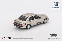 Thumbnail for Mini GT 1:64 Mercedes-Benz 190 E 2.3-16 #11 Ayrton Senna 1984 Nürburgring Race of Champions w/ Figure MGT01076-BL