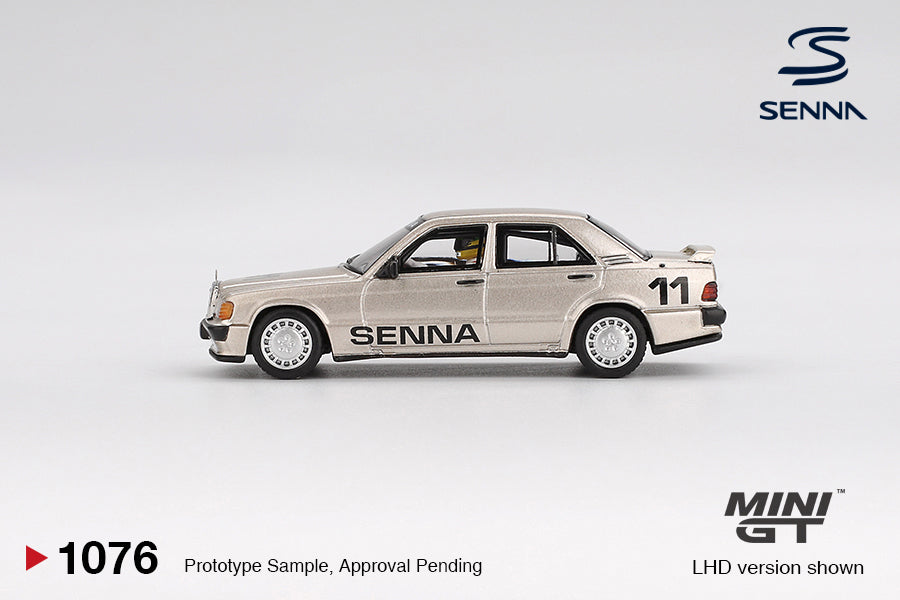 Mini GT 1:64 Mercedes-Benz 190 E 2.3-16 #11 Ayrton Senna 1984 Nürburgring Race of Champions w/ Figure MGT01076-BL