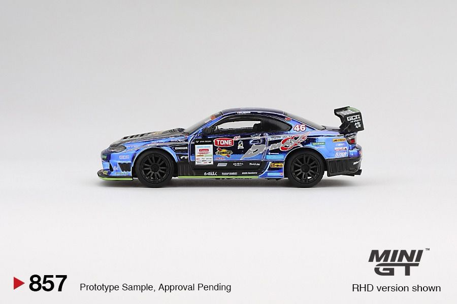 Mini GT 1:64 Nissan Silvia S15 D-MAX Racing #46 2023 D1 Grand Prix - Japan Exclusive MGT00855-BL