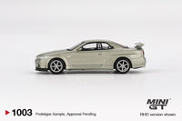 Thumbnail for Mini GT 1:64 Nissan Skyline GT-R R34 V-Spec II Nür Millenium Jade MGT1003-R