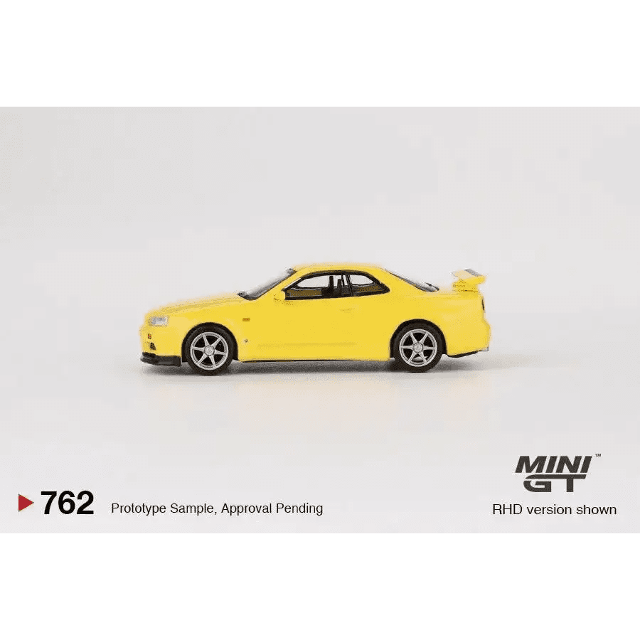 Mini GT 1:64 Nissan Skyline GT-R R34 V-Spec Lightning Yellow MGT00762-R