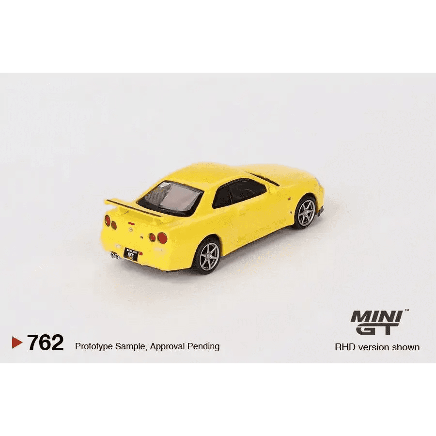 Mini GT 1:64 Nissan Skyline GT-R R34 V-Spec Lightning Yellow MGT00762-R