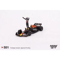 Thumbnail for Mini GT 1:64 Oracle Red Bull Racing RB18 #11 Sergio Pérez 2022 Monaco GP Winner MGT00551-L