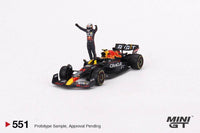 Thumbnail for Mini GT 1:64 Oracle Red Bull Racing RB18 #11 Sergio Pérez 2022 Monaco GP Winner MGT00551-L