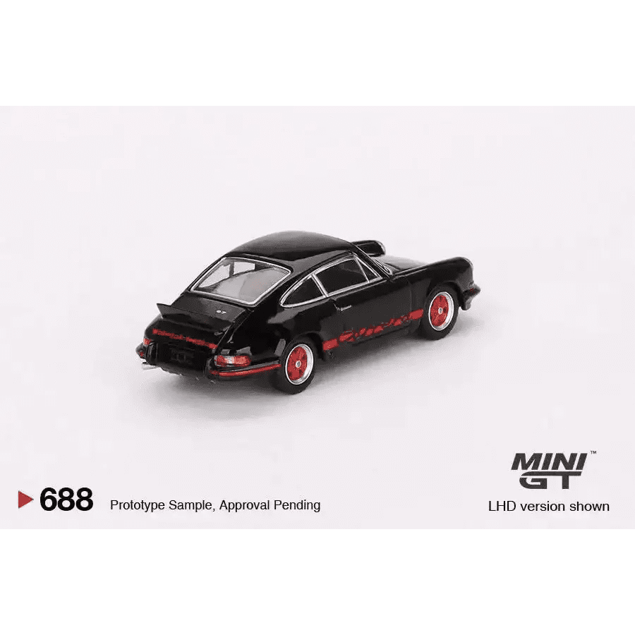 Mini GT 1:64 Porsche 911 Carrera RS 2.7 Black with Red Livery MGT00688-R