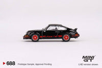 Thumbnail for PRE-ORDER Mini GT 1:64 Porsche 911 Carrera RS 2.7 Black with Red Livery MGT00688-R