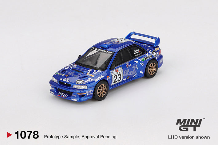 Mini GT 1:64 Subaru Impreza WRC99 #23 2000 Acropolis Rally MGT01078-L