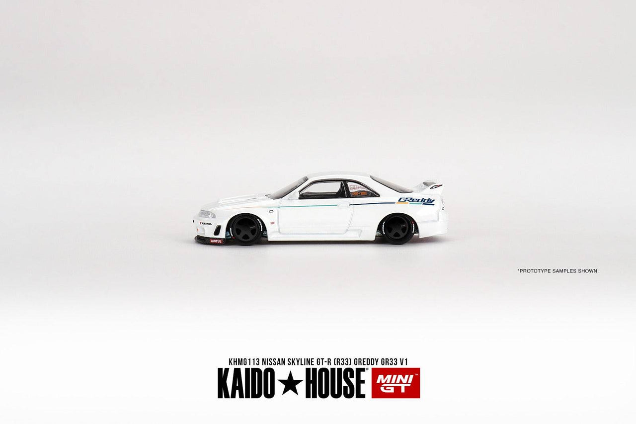 PRE-ORDER Mini GT X Kaidohouse 1:64 Nissan Skyline GT-R Greddy GR33 KHMG113