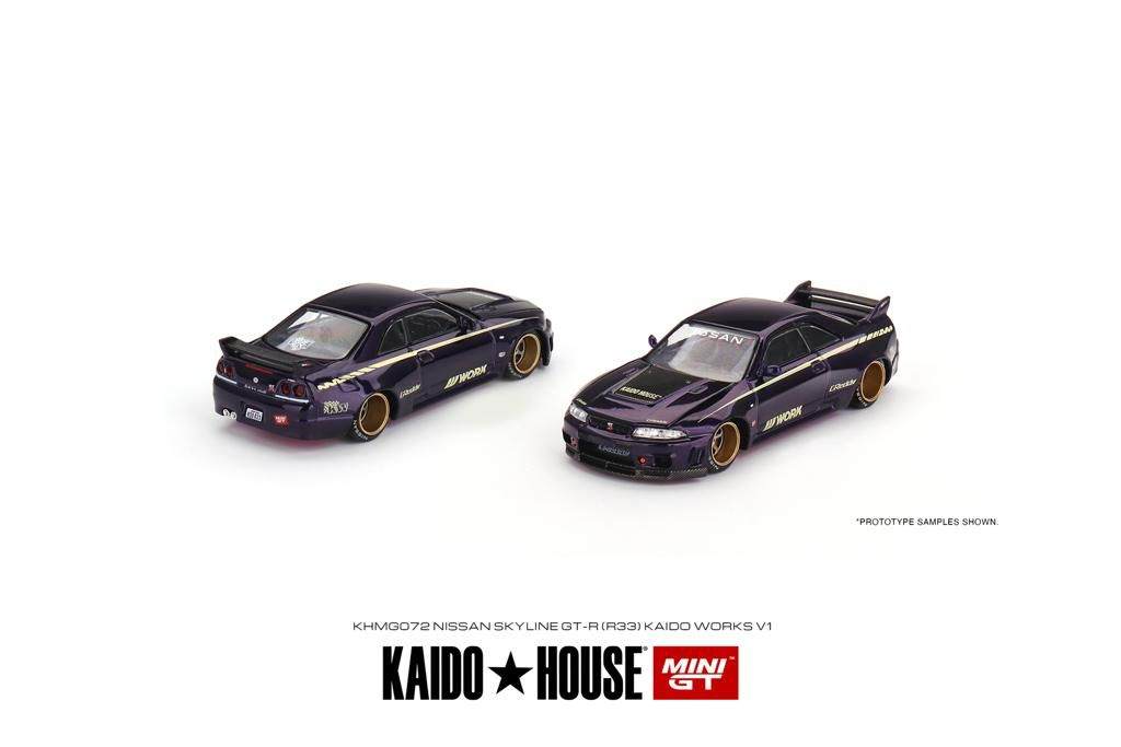 Mini GT X Kaidohouse 1:64 Nissan Skyline GT-R R33 Kaido Works V1