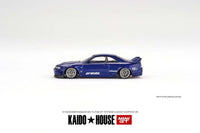 Thumbnail for Mini GT X Kaidohouse 1:64 Nissan Skyline GT-R R33 Kaido Works V2 Blue