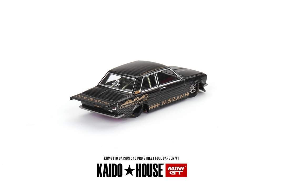 (PRE-ORDER) Mini GT x Kaido House 1:64 Datsun 510 Full Carbon Pro Street KHMG110