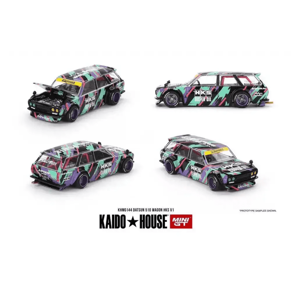 Mini GT x Kaido House 1:64 Datsun 510 Wagon HKS V1 KHMG144