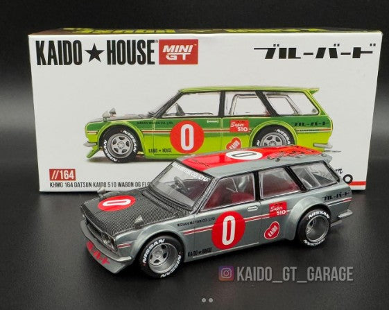 Mini GT x Kaido House 1:64 Datsun 510 Wagon KAIDO 510 FLO YELLOW KHMG164 RAW CHASE