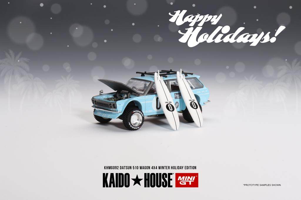 Mini GT x Kaido House 1:64 Datsun KAIDO 510 Wagon Kaido GT Surf Safari RS Winter Spec KHMG092