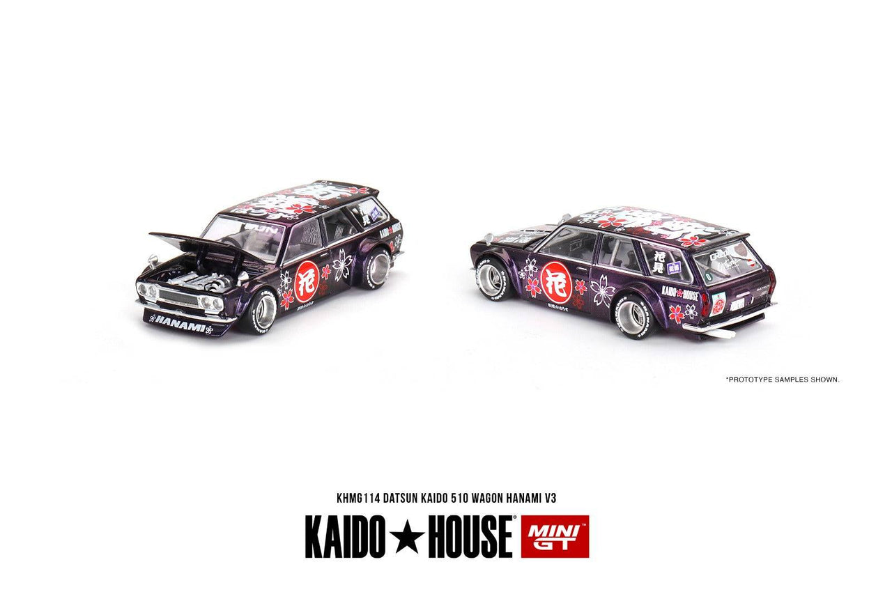 PRE-ORDER Mini GT x Kaido House 1:64 Datsun Kaido 510 Wagon Hanami V3 KHMG114