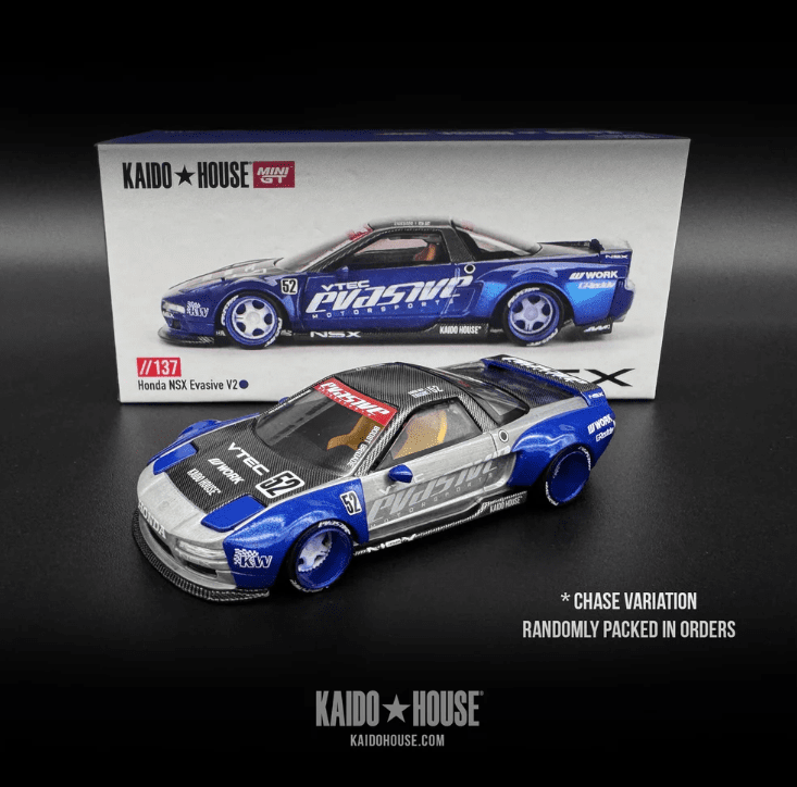 Mini GT x Kaido House 1:64 Honda NSX Evasive V2 KHMG137 RAW CHASE