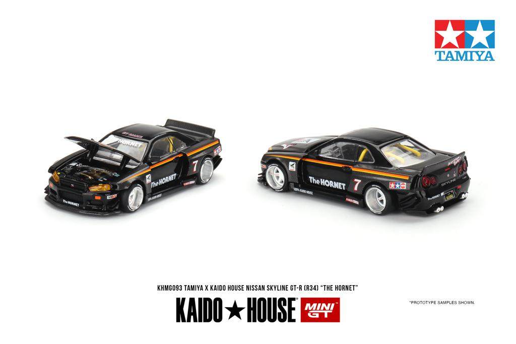 Mini GT x Kaido House 1:64 Nissan Skyline GT-R R34 Kaido Works Tamiya Hornet V1 KHMG093