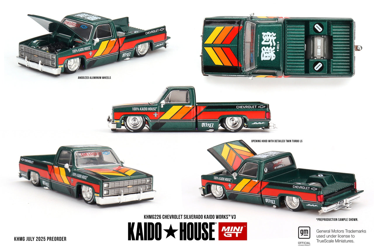 Mini GT x Kaido house 1:64 Chevrolet Silverado KAIDO WORKS V3 KHMG226
